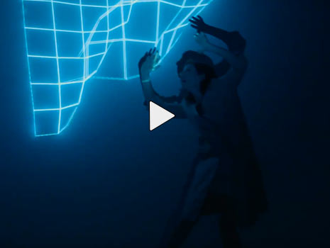 dancer 3D projection mapping