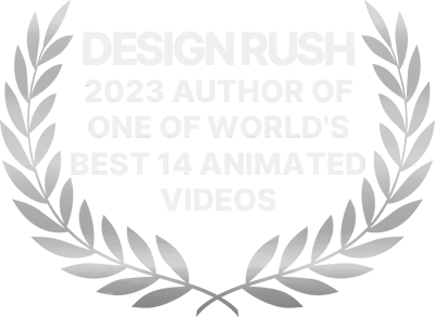 DESIGN RUSH 2023 AUTHOR OF ONE OF WORLD'S BEST 14 ANIMATED MOTION GRAPHICS VIDEOS